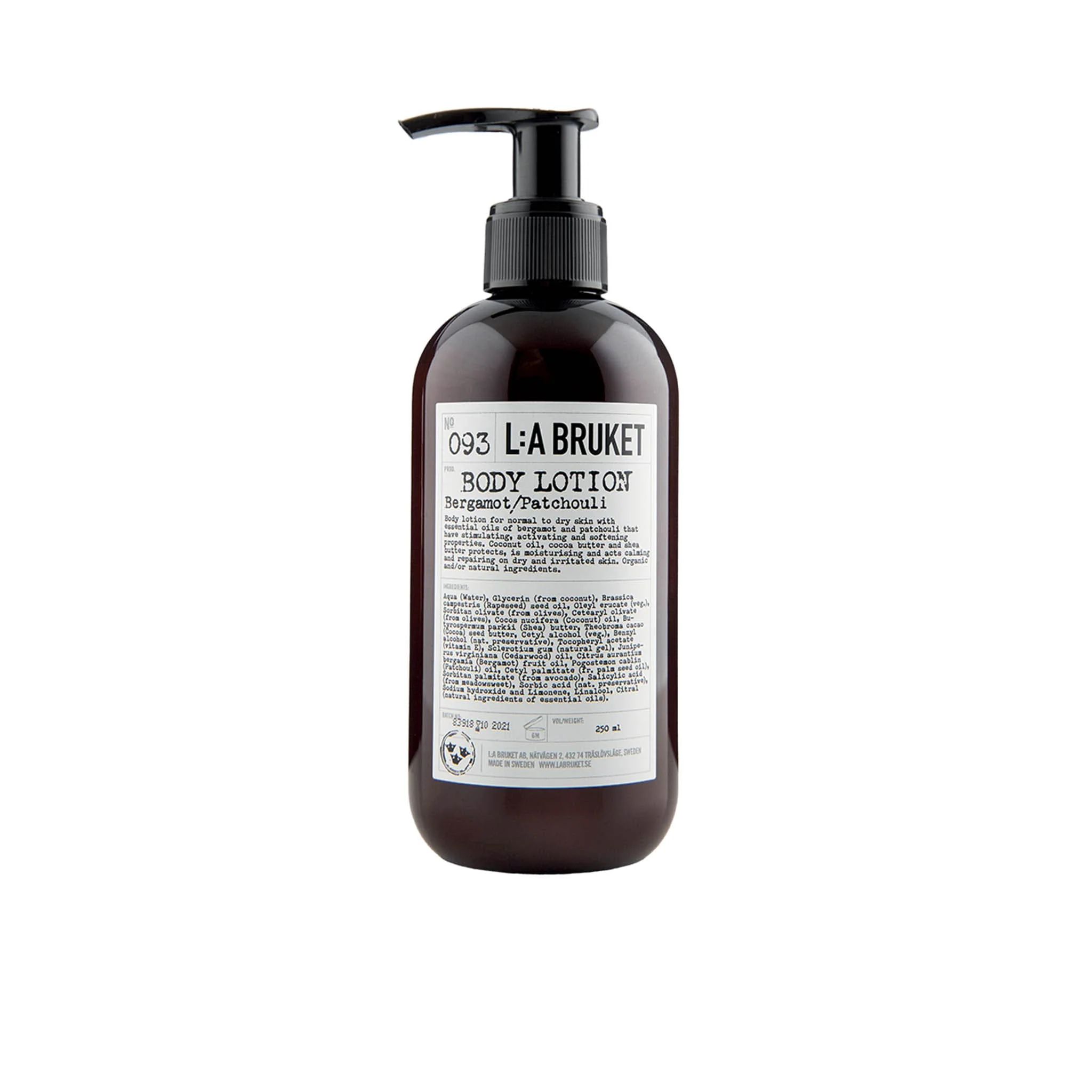 093 Body Lotion Bergamot/Patchouli - L:A Bruket