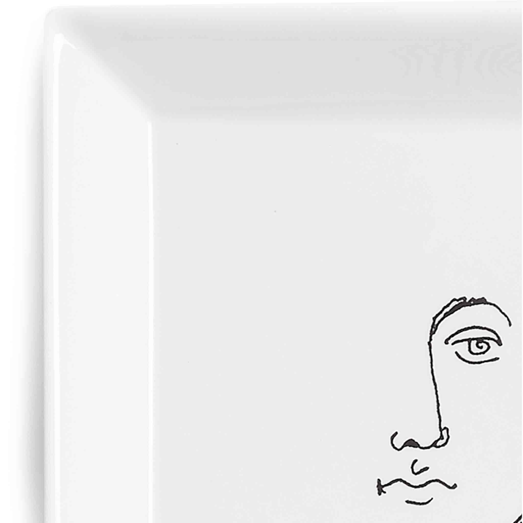 Piatto Quadrato Solitario B/N - Fornasetti - Image 4